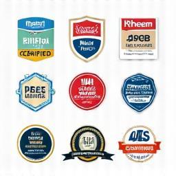 Multiple plumbing certification badges displayed prominently, signifying expert knowledge and official recognition for plumbing services.